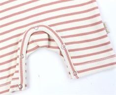 Petit Piao sea shell pink stribet jumpsuit